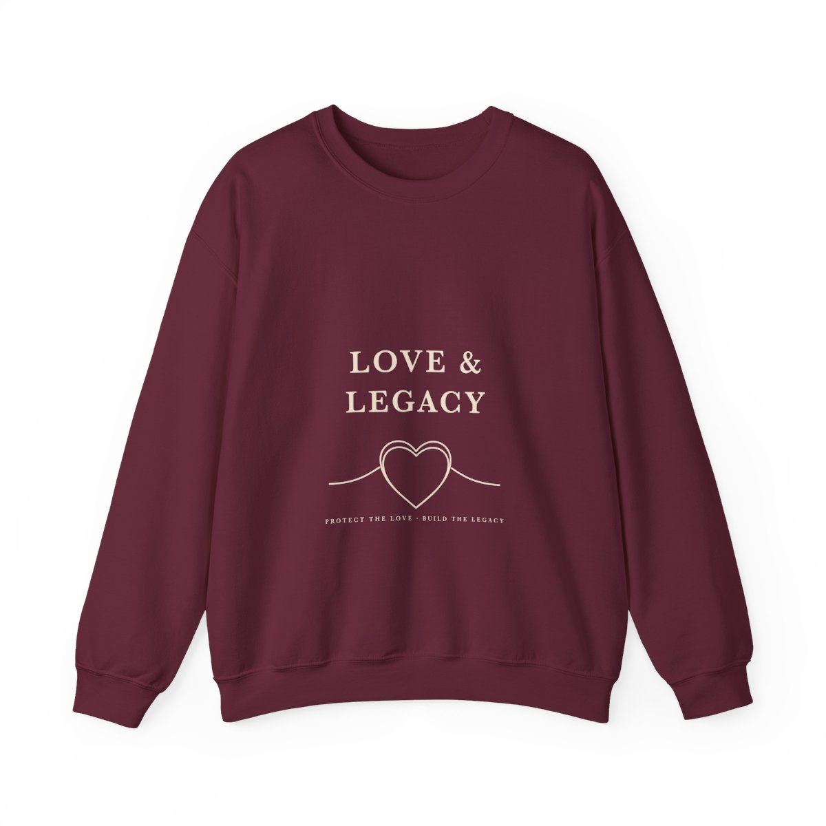 Maroon Love and Legacy signature crewneck sweatshirt